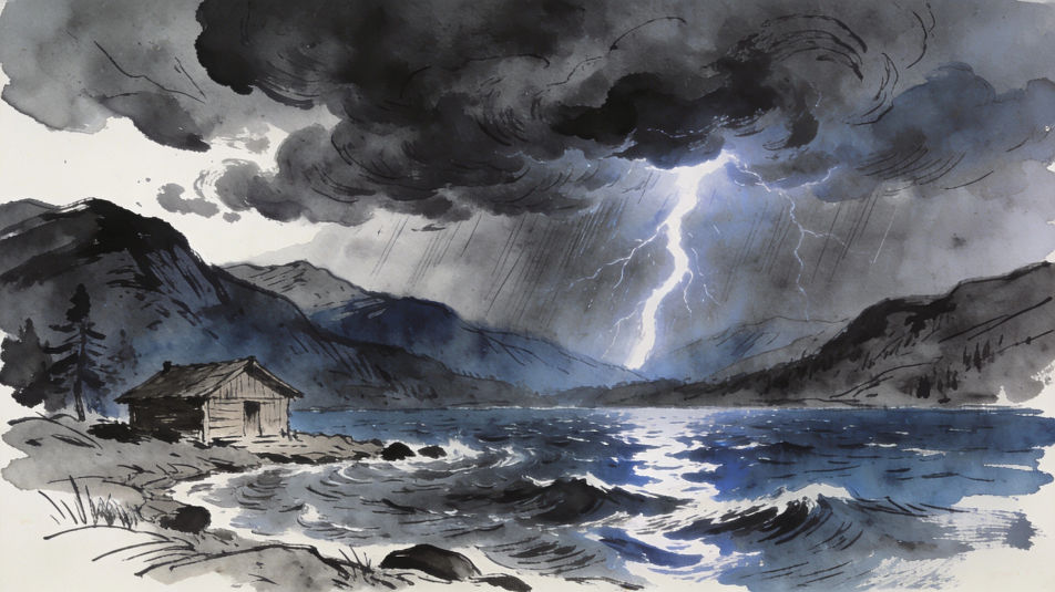 Storm at the lake