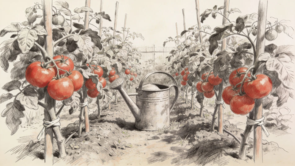Kitchen garden rows