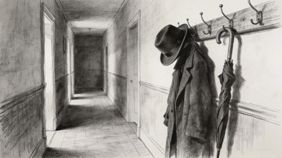 Hat on a coat stand
