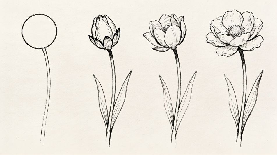 Step by step flower
