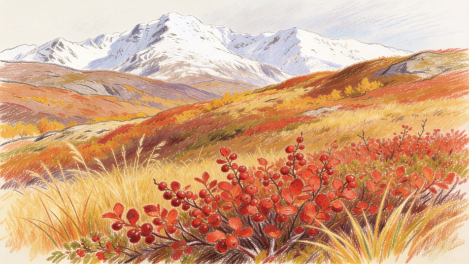 Tundra in autumn color