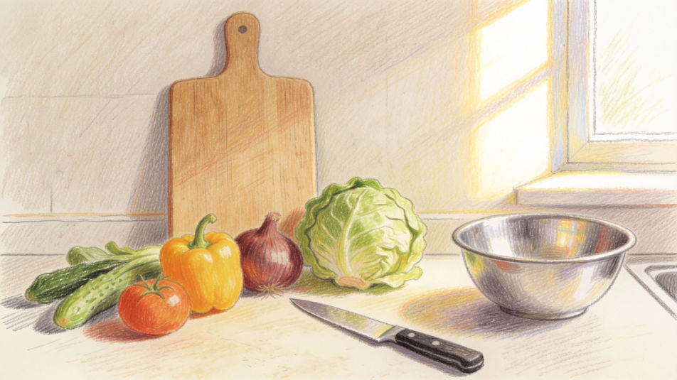 Kitchen counter still life