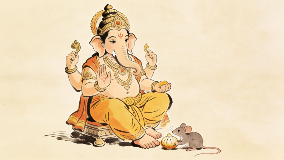 Vinayagar with his vahana