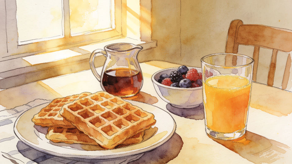 Weekend breakfast table