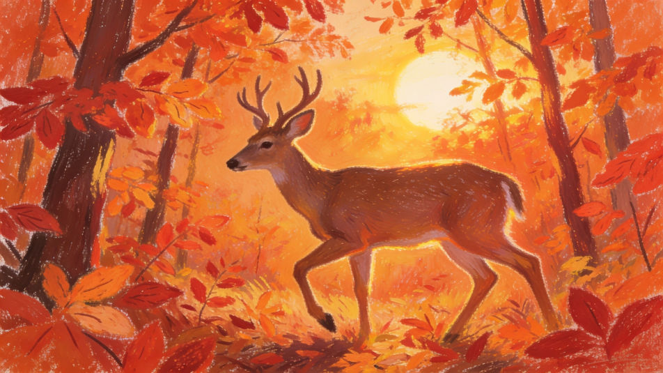 Autumn forest buck