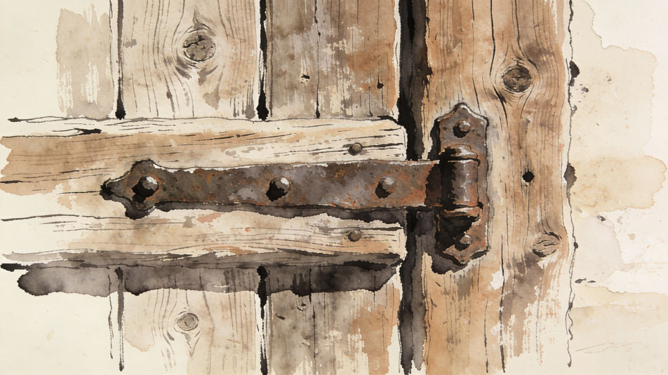 Old wooden door