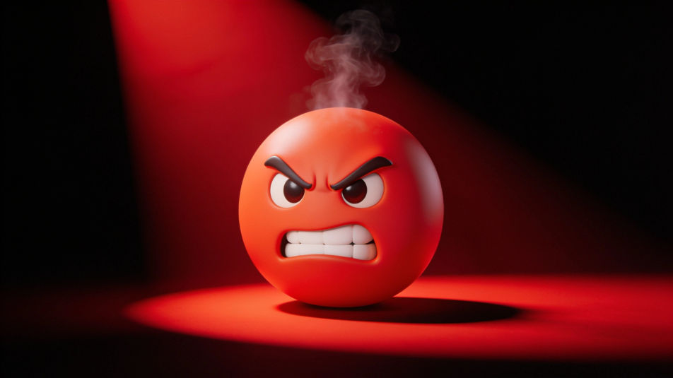 Dramatic red spotlight