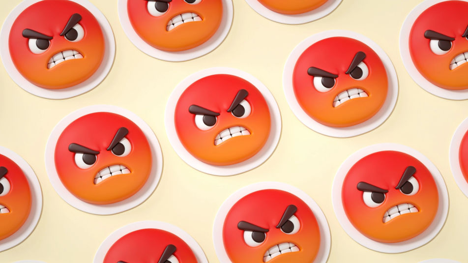 Angry 3D sticker sheet