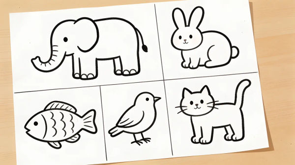 Animals drawing for projects and practice
