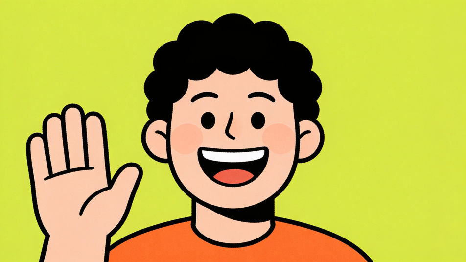 Waving hello