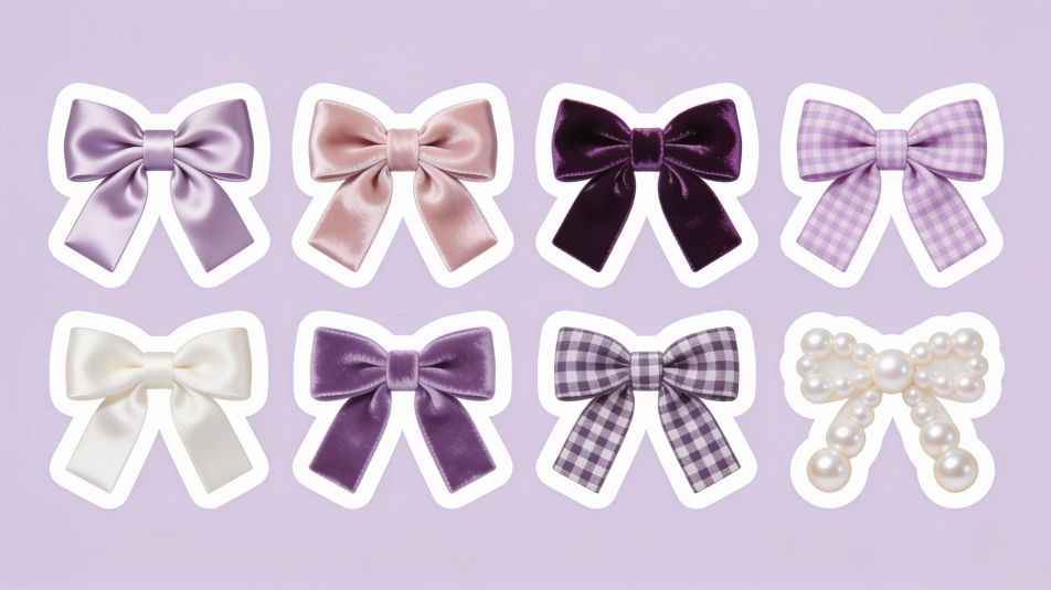 Sticker sheet of bows