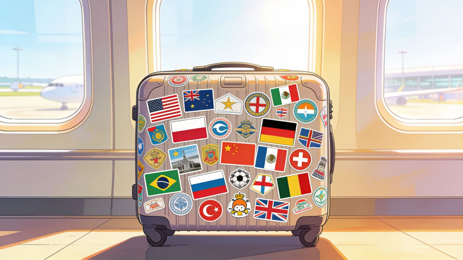 Suitcase collage