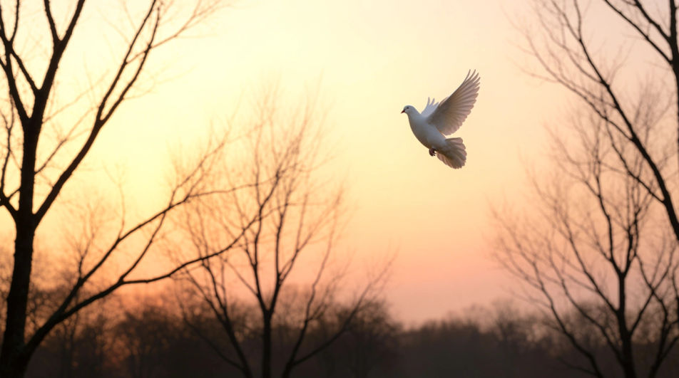 Dove at dawn