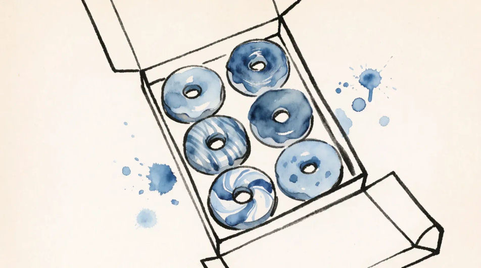 Box of mixed donuts