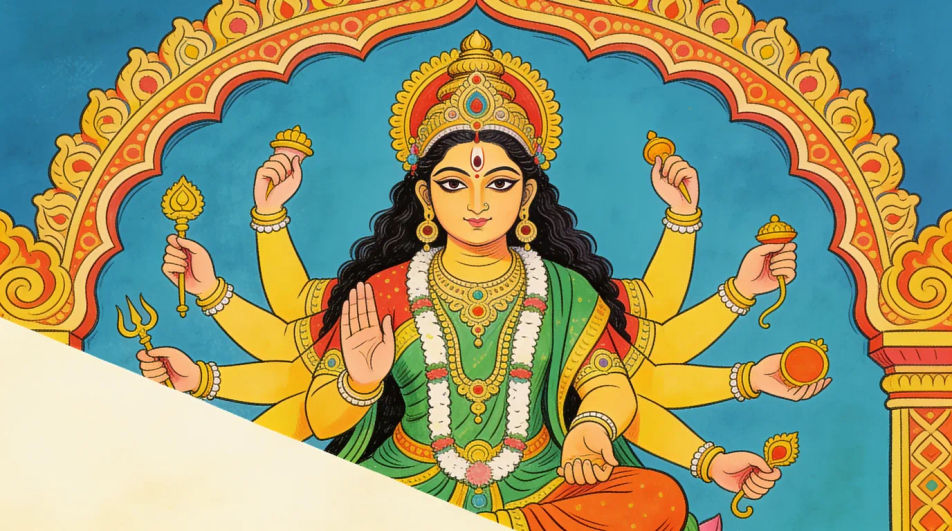 Durga puja poster layout