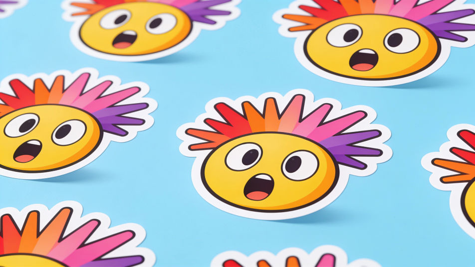 Sticker sheet of blasts