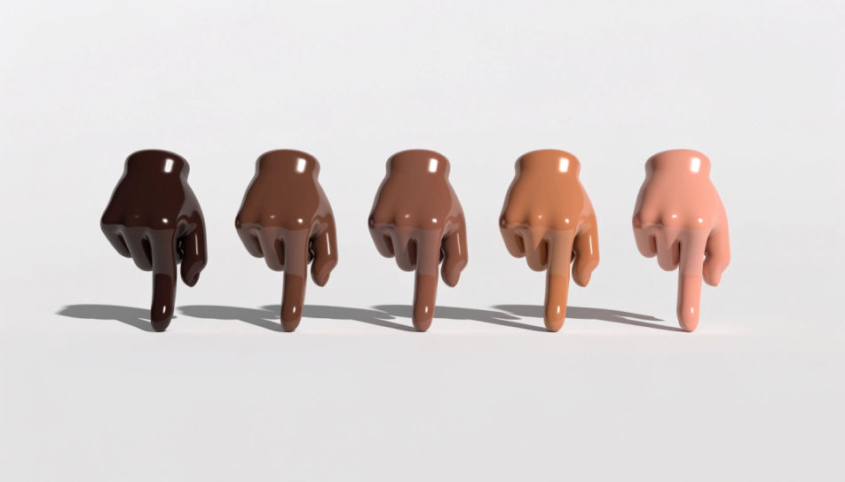 Skin tone pointer row