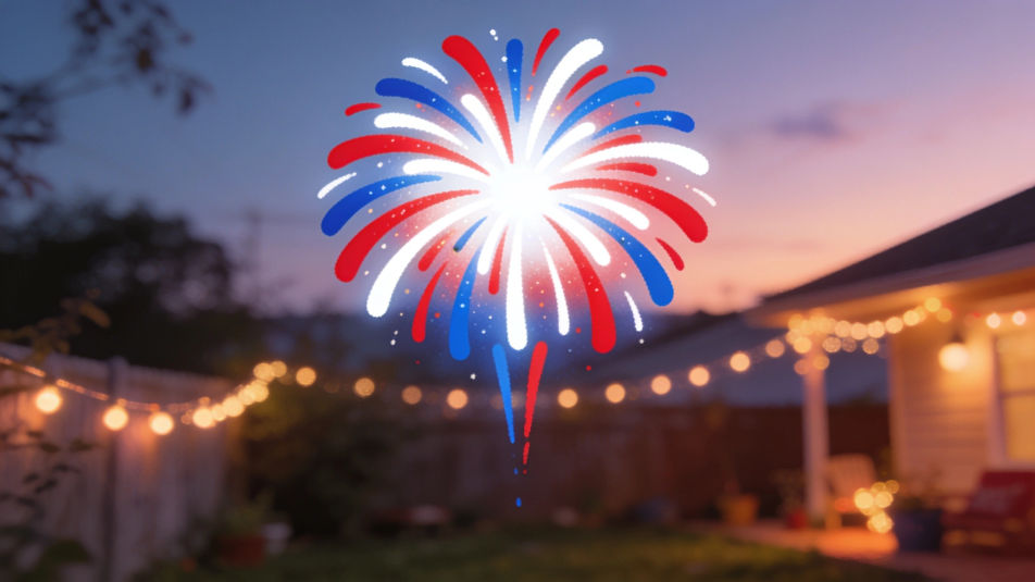 Backyard party glow
