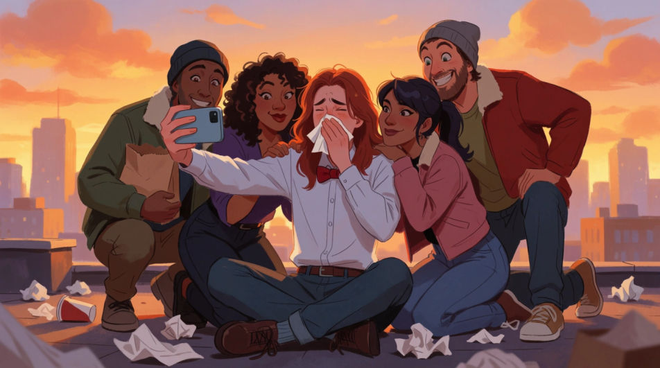Group selfie fail