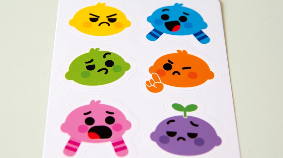 Sticker sheet of reactions