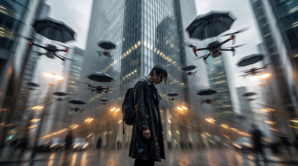Rain in the megacity