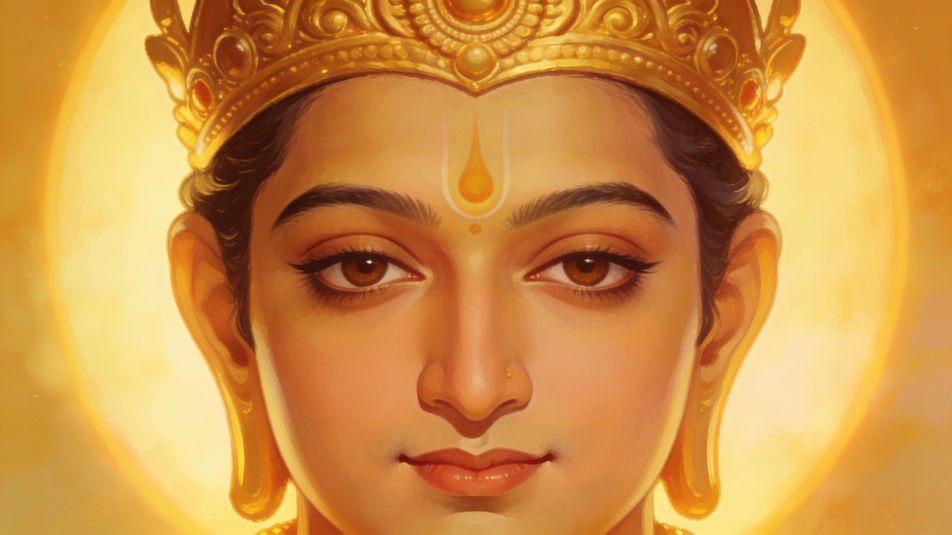 Deity portrait close-up