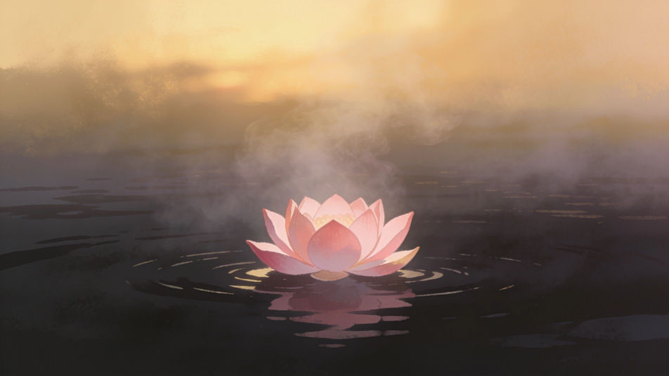 Lotus on still water
