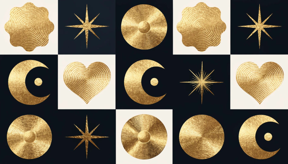 Gold foil sticker sheet