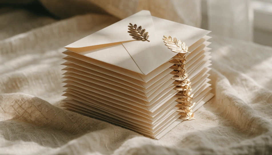 Wedding envelope stack
