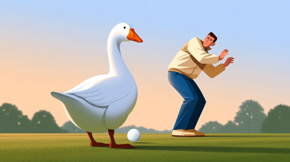 Goose on the fairway