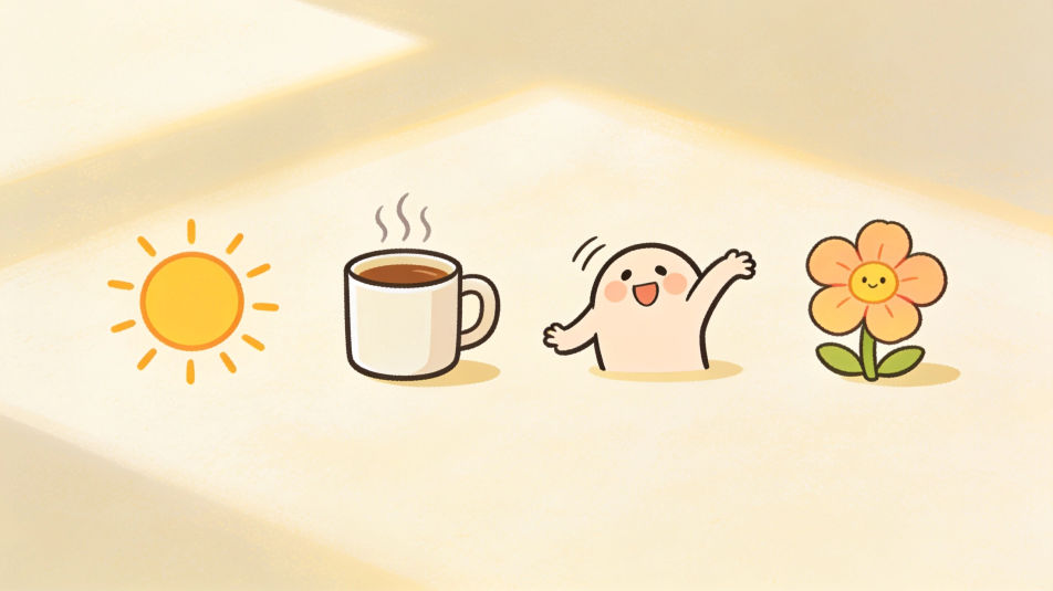 Morning icon row