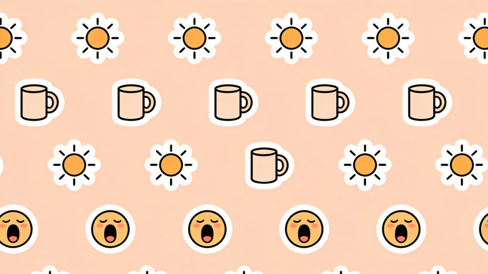 Sticker sheet of mornings
