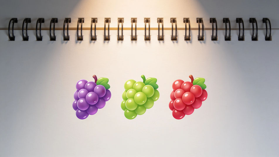 Fruit bowl emoji set