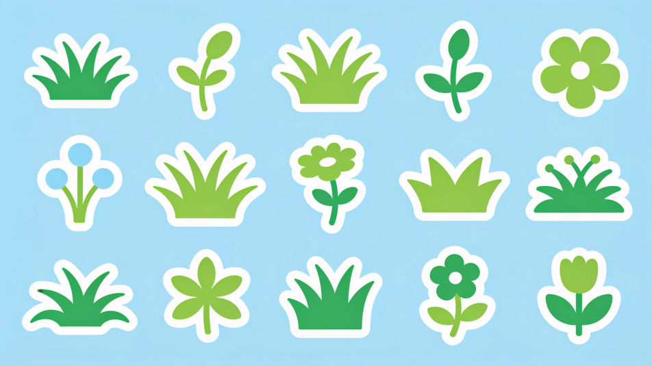 Sticker sheet of tufts