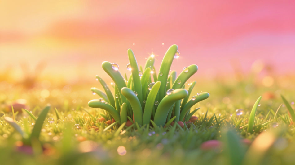 Morning meadow close-up
