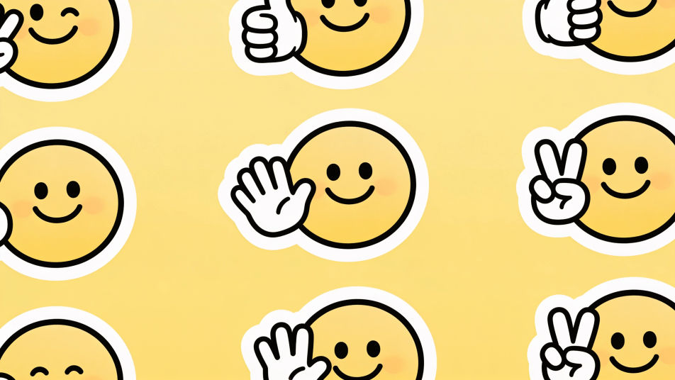 Sticker sheet of gestures