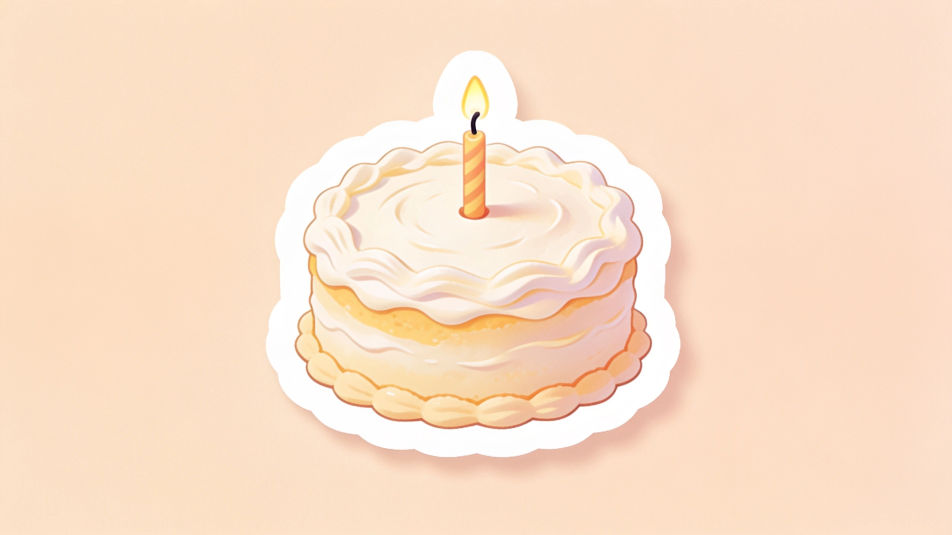 Hero birthday sticker