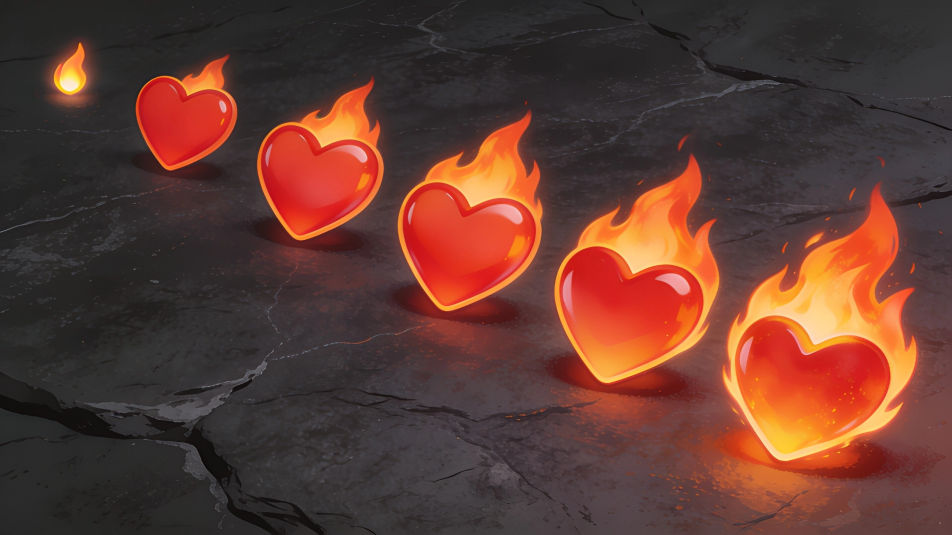 Flame intensity row