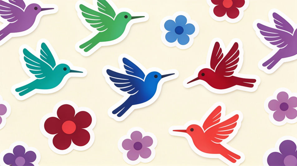 Hummingbird sticker sheet