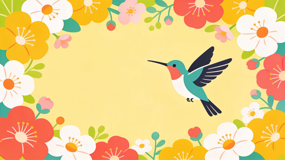 Spring greeting border