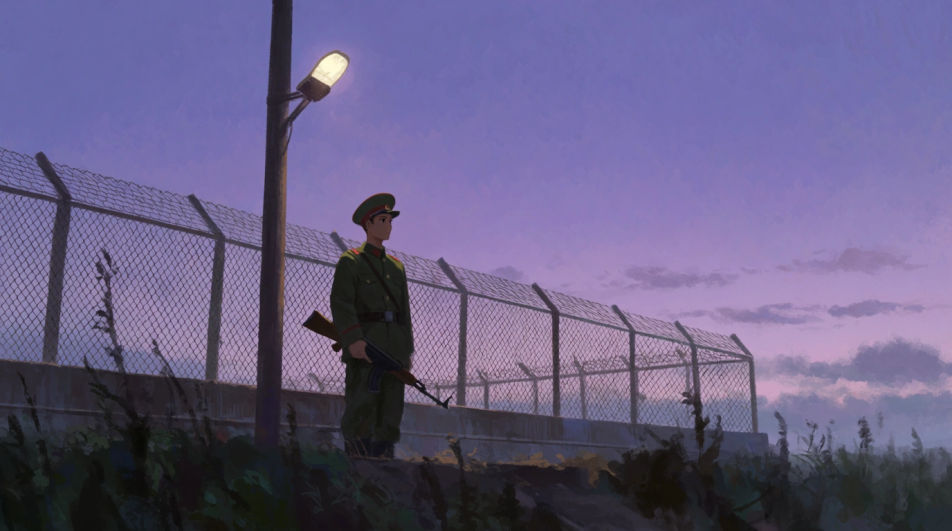 Sentry at dusk