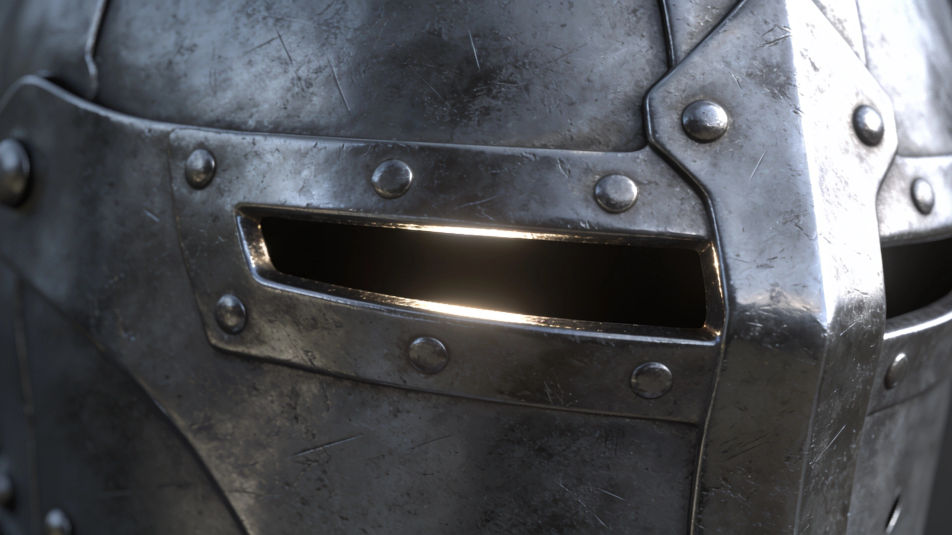 Visor slit close-up