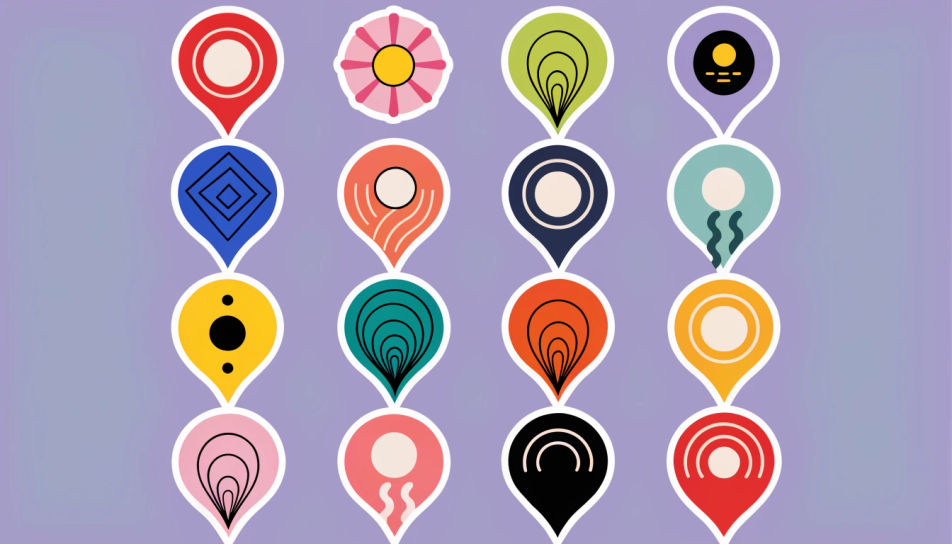 Sticker sheet of pins