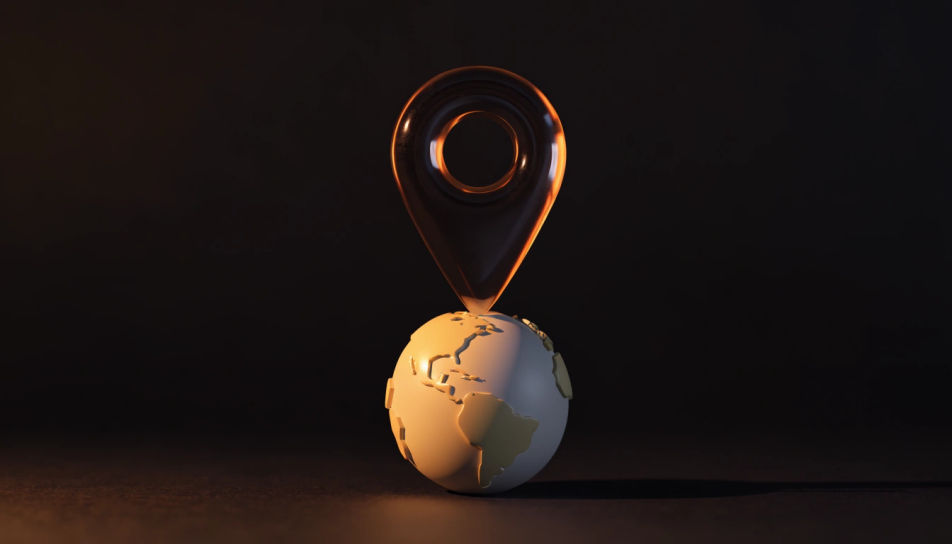 Pin on a tiny globe