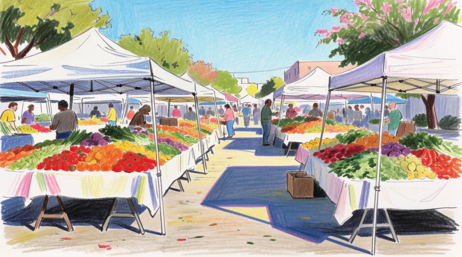 Farmers market morning