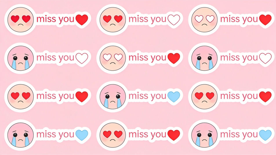 Sticker sheet of messages