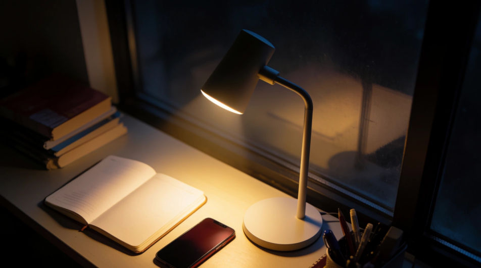 Desk before dawn
