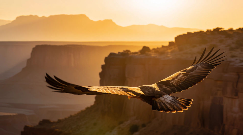 Eagle in flight