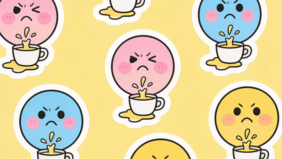 Sticker sheet of oops