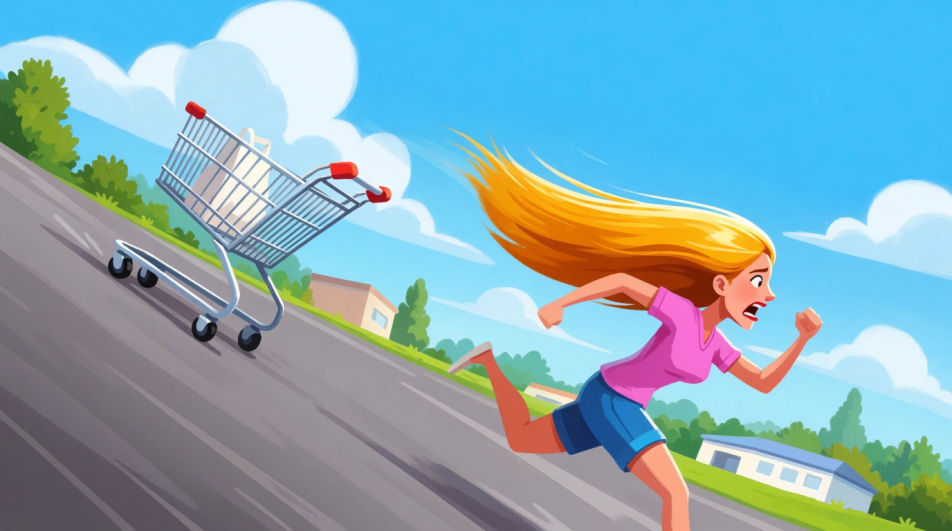 Runaway shopping cart